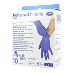 Rękawice Peha-Soft Nitrile Fino, bezpudrowe, diagnostyczne, rozmiar L, 10 szt.