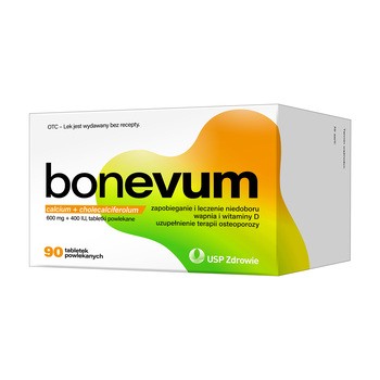 Bonevum, 600 mg + 400 IU, tabletki powlekane, 90 szt.