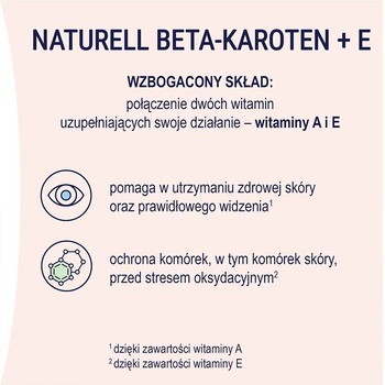 Naturell Beta-Karoten + E, tabletki, 60 szt.
