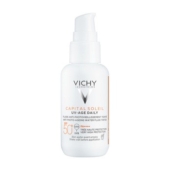 Vichy Capital Soleil, fluid koloryzujący przeciw fotostarzeniu się skóry SPF 50+, tinted, 40 ml