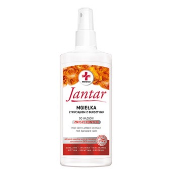 Jantar Medica, mgiełka z wyciągiem z bursztynu do włosów zniszczonych, 200 ml