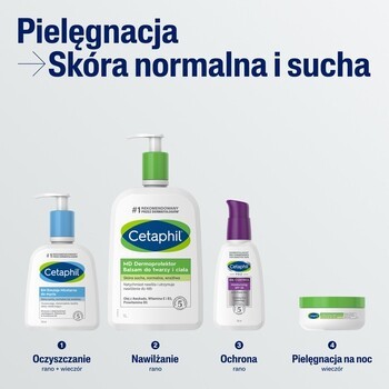 Zestaw Cetaphil 2 x 1 l, Cetaphil EM, emulsja micelarna do mycia + Cetaphil MD Dermoprotektor, balsam do twarzy i ciała