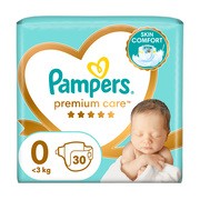 Pampers Premium Care, pieluszki rozmiar 0 (poniżej 3kg), 30 szt.