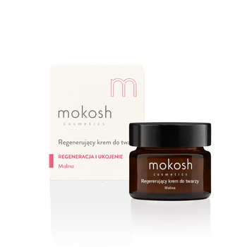 Mokosh regenerujący krem do twarzy anti-pollution, malina mini, 15 ml