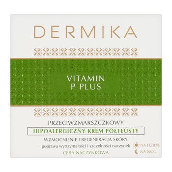 Dermika Vitamina P Plus, hipoalergiczny krem przeciwzmarszczkowy pótłusty, 50 ml