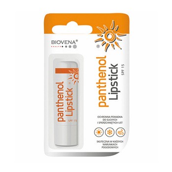 Biovena Panthenol Lipstick SPF 15, pomadka ochronna do suchych i spierzchniętych ust, 4,5 g