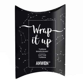 Anwen, turban wrap it up, czarny, 1 szt.