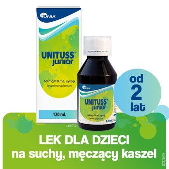 Unituss Junior, 60 mg/10 ml, syrop, 120 ml