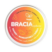 Bracia Mydlarze, dwuwarstwowy sorbet, nawilżający balsam do ust, Mango, Mandarynka, Wiśnia, 15 ml