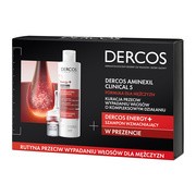 Zestaw Promocyjny Vichy Dercos, kuracja Aminexil Clinical 5 przeciw wypadaniu włosów dla mężczyzn, 6 ml x 21 ampułek + szampon wzmacniający, 200 ml