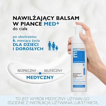 Emotopic, nawilżający balsam w piance do ciała, 200 ml