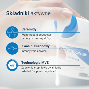 CeraVe, nawilżająca emulsja dla skóry suchej i bardzo suchej, 1 l