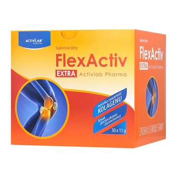 Activlab Pharma FlexActiv Extra, proszek w saszetkach, smak porzeczkowo-żurawinowy, 30 szt.