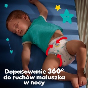 Pampers Night Pants 4 (9-15 kg), pieluchomajtki jednorazowe na noc, 25 szt.