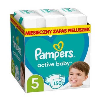 Pampers Active Baby 5, (11-16 kg), pieluszki jednorazowe, 150 szt.