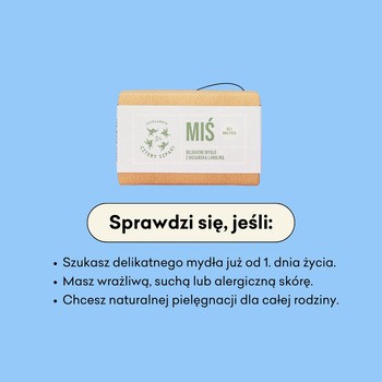 Mydlarnia 4 Szpaki, Miś z wegańską lanoliną, naturalne mydło w kostce, 110 g