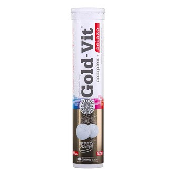 Olimp Gold-Vit Complex + Żelazo, tabletki musujące, smak pomarańczowy, 20 szt.