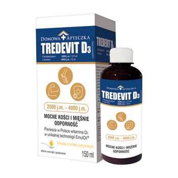 Tredevit D3, emulsja, smak cytrynowy, 150 ml