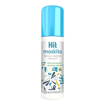 HIT, spray z naturalnymi olejkami roślinnymi przeciw komarom, kleszczom i meszkom, 100 ml