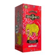 Adalbert's tea, Miłość, strawberry ceylon black tea, czarna herbata, saszetki 20 x 2 g