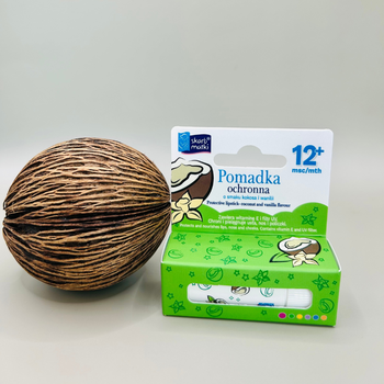 Skarb Matki, pomadka ochronna dla dzieci o smaku kokosa i wanilii, 6,5 g