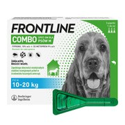 Frontline Combo Spot-on M Pies 10-20 kg, ochrona przeciw pchłom i kleszczom, krople w pipetach, 1,34 ml x 3 szt.