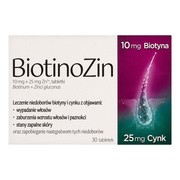 BiotinoZin, 10 mg + 25 mg Zn2+, tabletki, 30 szt.