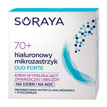 Soraya Hialuronowy Mikrozastrzyk Duo Forte, 70+, krem na dzień i na noc, 50 ml