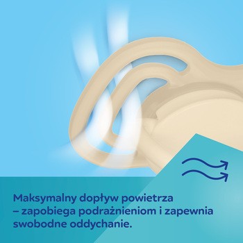 Canpol Babies, smoczek silikonowy DentalAir 0-6 m symetryczny, beż, 2 szt.