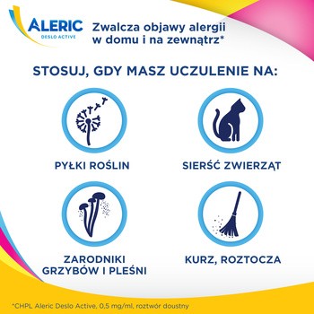 Aleric Deslo Active 0,5 mg/ml, syrop 60ml, na alergię i katar sienny dla dzieci