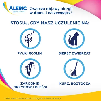 Aleric Deslo Active 0,5 mg/ml, syrop 60ml, na alergię i katar sienny dla dzieci