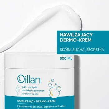 Zestaw 2 x Oillan, nawilżający dermo-krem, 500 ml