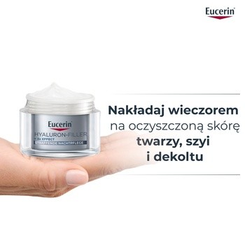 Eucerin Hyaluron-Filler, krem na noc z kwasem hialuronowym do każdego typu skóry, przeciwzmarszczkowy, 50 ml