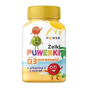 Puwerki D3 Odporność z witaminą C z aceroli, żelki, 50 szt.