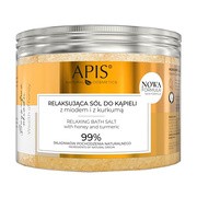 Apis Bogactwo Miodu, relaksująca sól do kąpieli z miodem i kurkumą, 650 g