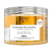 Apis Bogactwo Miodu, relaksująca sól do kąpieli z miodem i kurkumą, 650 g
