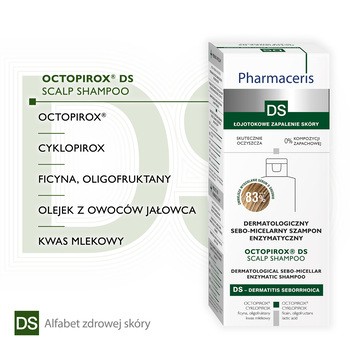 Pharmaceris DS, dermatologiczny sebo-micelarny szampon enzymatyczny, 125 ml