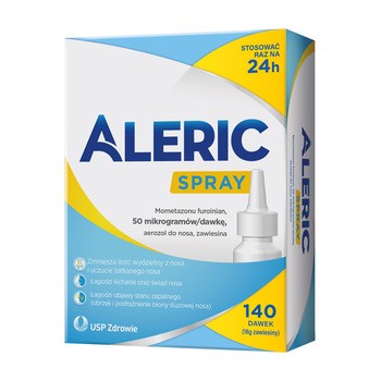 Aleric Spray 140 dawek, spray do nosa, na katar alergiczny u dorosłych