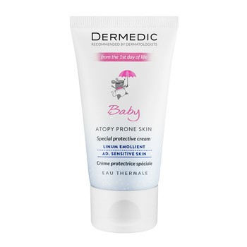 Dermedic Emolient Linum Baby, ochronny krem specjalny SPF 15, 50 g
