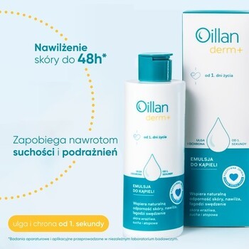 Zestaw Oillan Derm+, emulsja do kąpieli, 400 ml + balsam do ciała, 400 ml