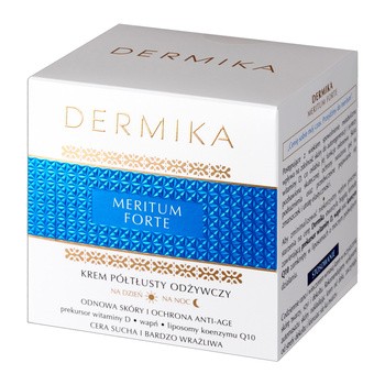 Dermika Meritum Forte, półtłusty krem odżywczy na dzień i na noc, 50 ml
