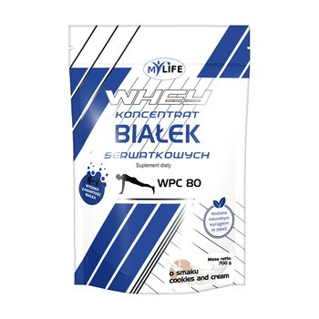 My Life Koncentrat Białek Serwatkowych, proszek, smak cookies and cream, 700 g