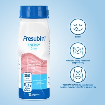 Fresubin Energy Drink, płyn o smaku truskawki, 4 x 200 ml