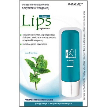 Lips Help, sztyft do ust na opryszczkę, łagodna mięta, 3,8 g
