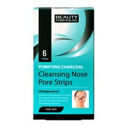Beauty Formulas, głęboko oczyszczające paski na nos z aktywnym węglem, 6 szt. 