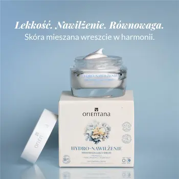 Orientana Hydro-Nawilżenie, krem regulujący sebum, do skóry mieszanej, 50 ml