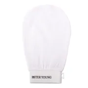 Sister Young Nova White, złuszczająca rękawica do peelingu ciała, biała, 1 szt.