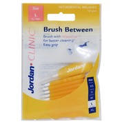 Jordan Brush Between, szczoteczki do czyszczenia przestrzeni międzyzębowych, rozmiar L, 10 szt.