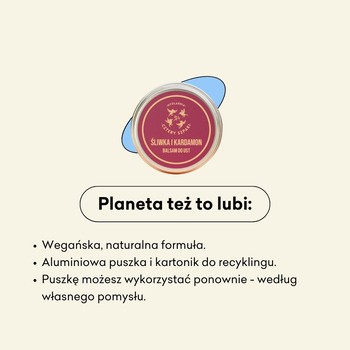 Mydlarnia 4 Szpaki, Śliwka i Kardamon, balsam do ust, 15 ml