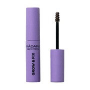 Madara Grow & Fix Tinted Brow Gel, żelowe serum do stylizacji brwi, Ash Brown 4, 4,25 ml